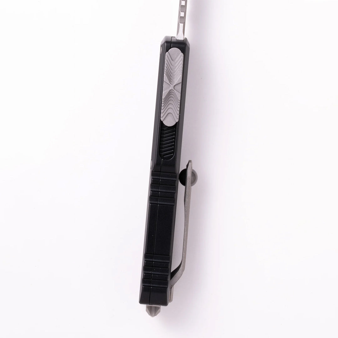 Microtech UTX-85 Gen IV S/E Apocalyptic Partial Serrated OTF Knife Black M390MK (12314-11AP)