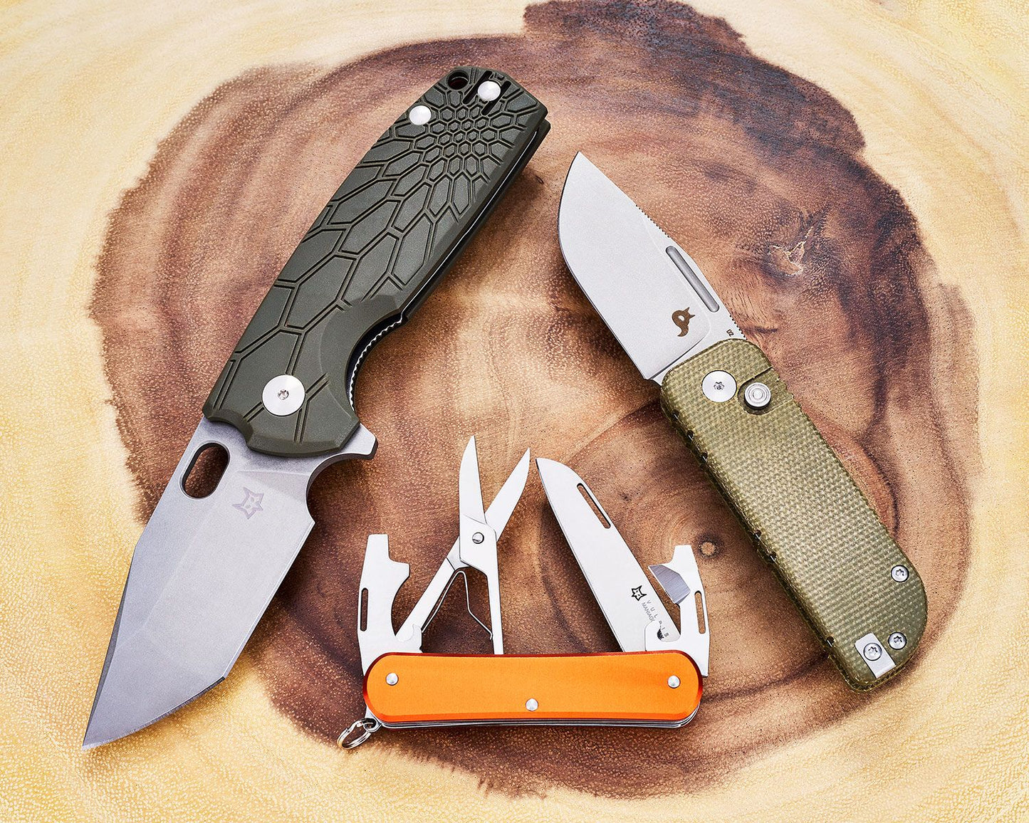 Fox | BlackFox | Nu-Bowie Button Lock | Folding Knife | BF-758 MI