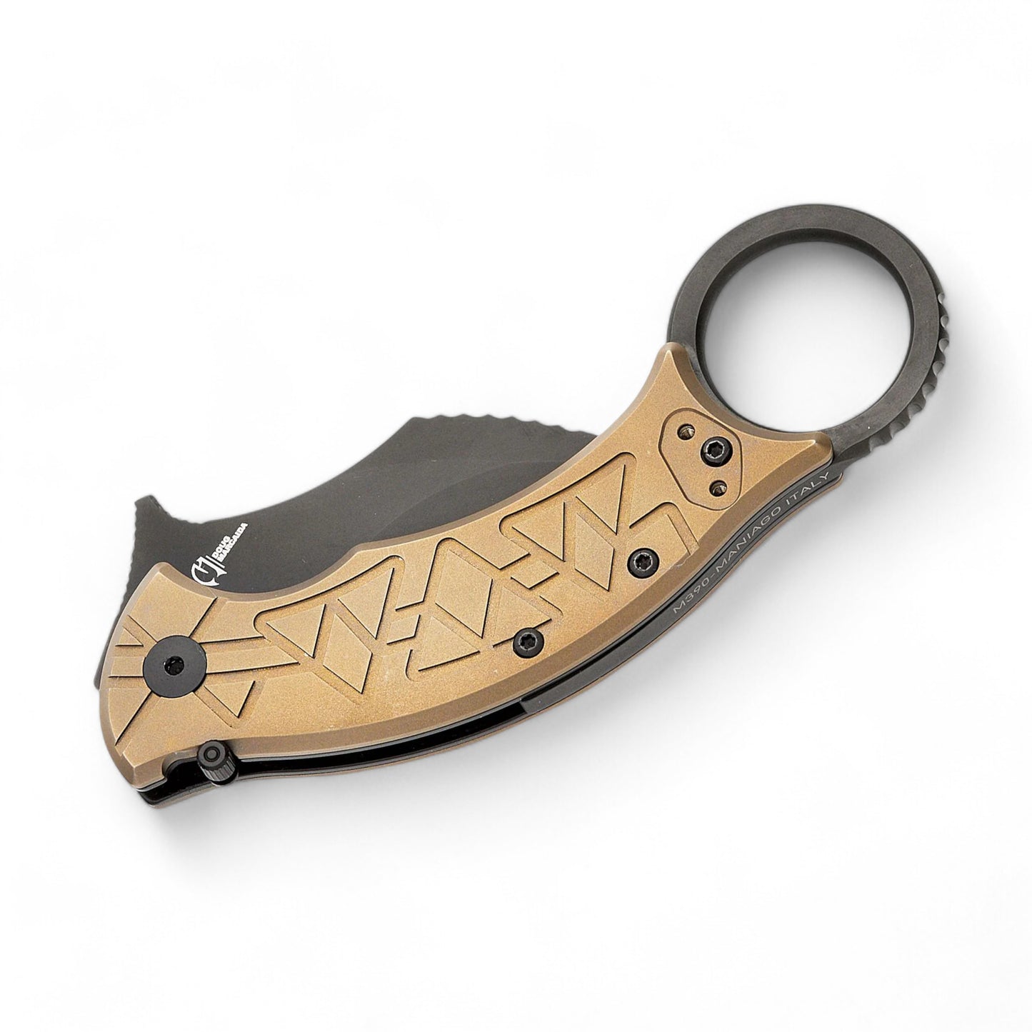 Fox | Knives | Doug Marcaida Tribal K | Liner Lock | Folding Karambit | FX-802 TiPVD