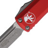 Microtech UTX-85 S/E - Red Aluminum (3.125" Premium Steel) MCT23110APRD