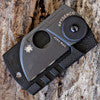 Spyderco Serge Panchenko Dog Tag Folder 1.22" S30V Chisel Ground Blade, Carbon Fiber and G10 Handles, Slipjoint (non-locking) - C188CFBBKP