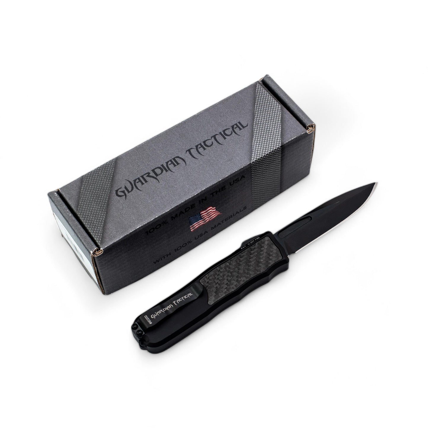 Recon-035 |OTF | Elmax Blade Aluminum Handle CF Inlays | PO-RECON-035