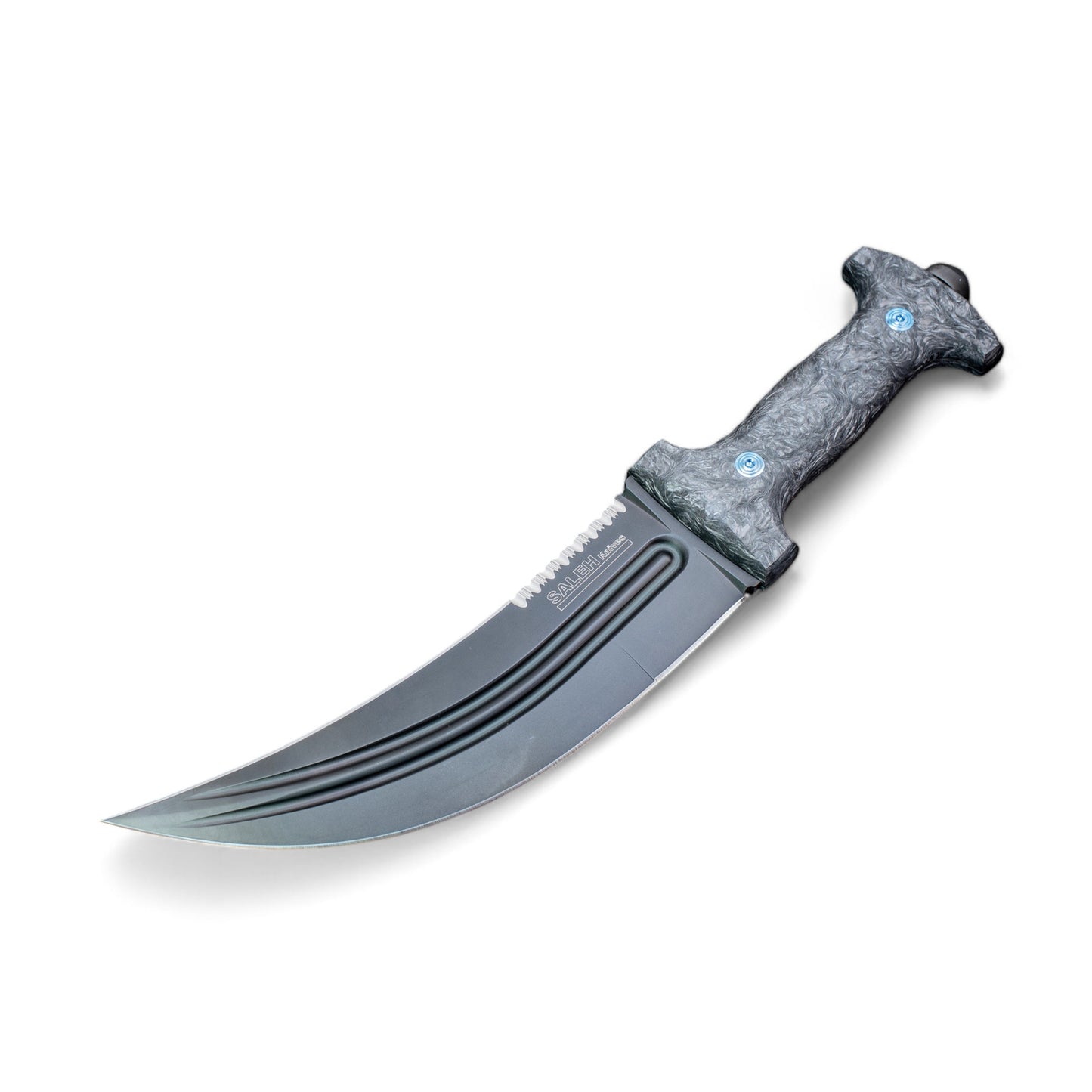 SALEH KNIVES | KHANJAR | FIXED | DARK MATTER CARBON | TAM-KJ01 MCF