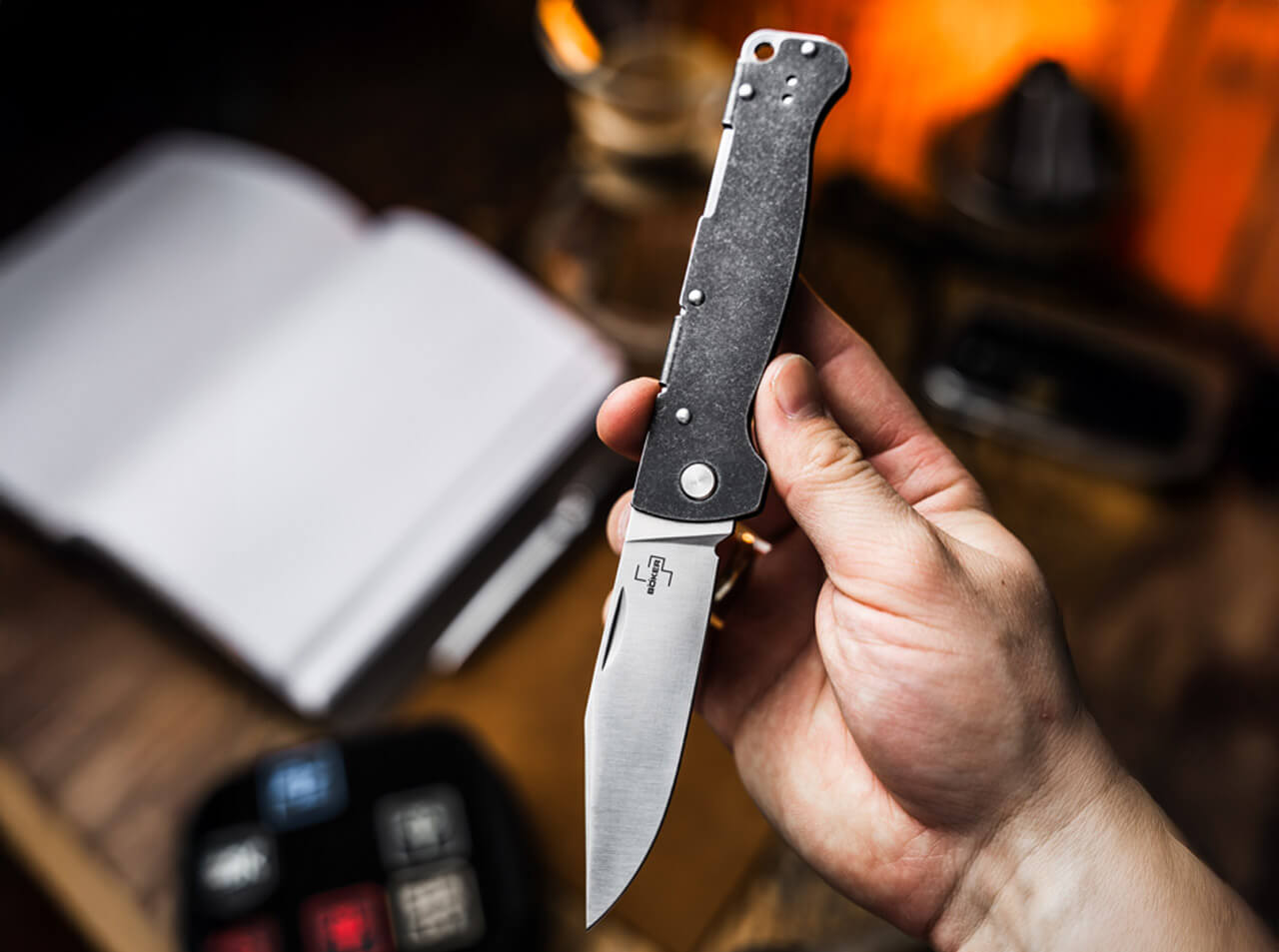 Boker Plus Atlas Backlock Big Folding Knife 12C27 Stainless Steel (01BP0062)
