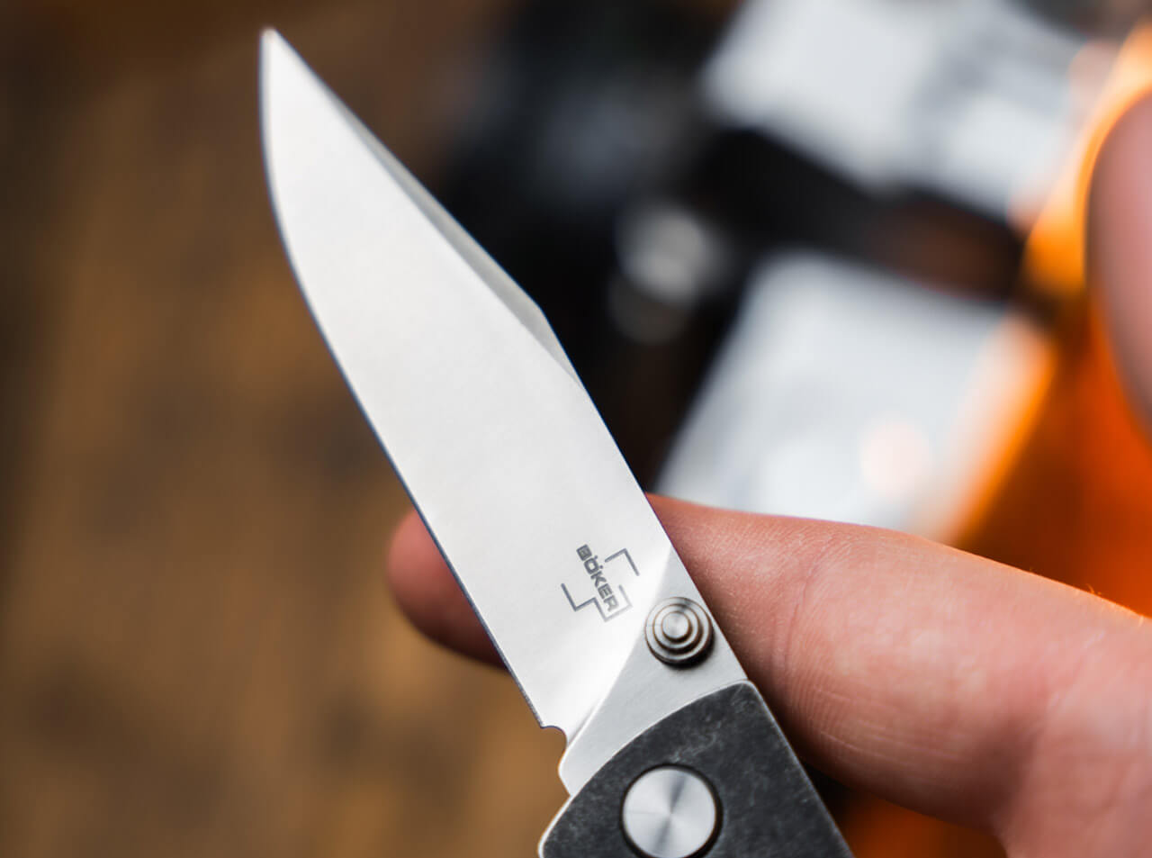 Boker Plus Atlas Clippoint TS Folding Knife D2 Stainless Steel (01BP0065)