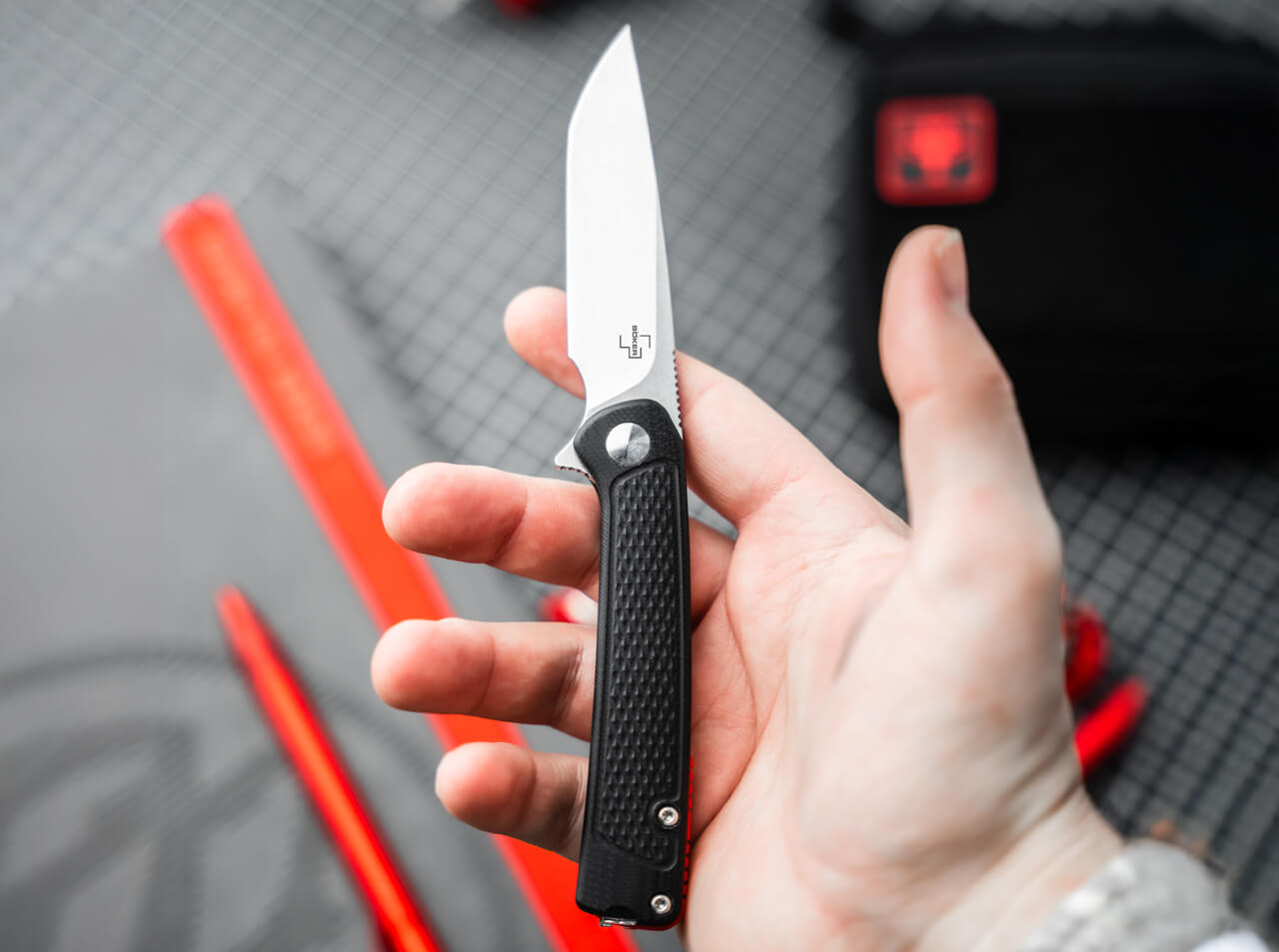 Boker Plus Fire Ant Black Flipjoint Pocket Knife 4116 Steel (01BP0026)