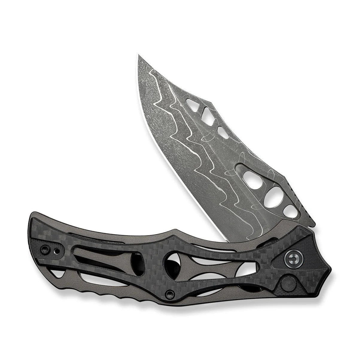 CIVIVI | Biophase Flipper & Button Lock Knife Aluminum & G10 Handle Damascus Blade | C23083C-DS1