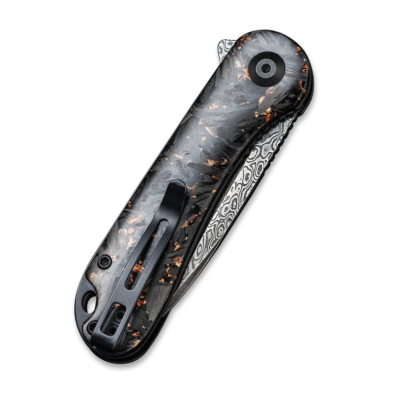CIVIVI Elementum Flipper Knife Carbon Fiber & Resin Handle (2.96" Damascus Blade) C907C-DS3