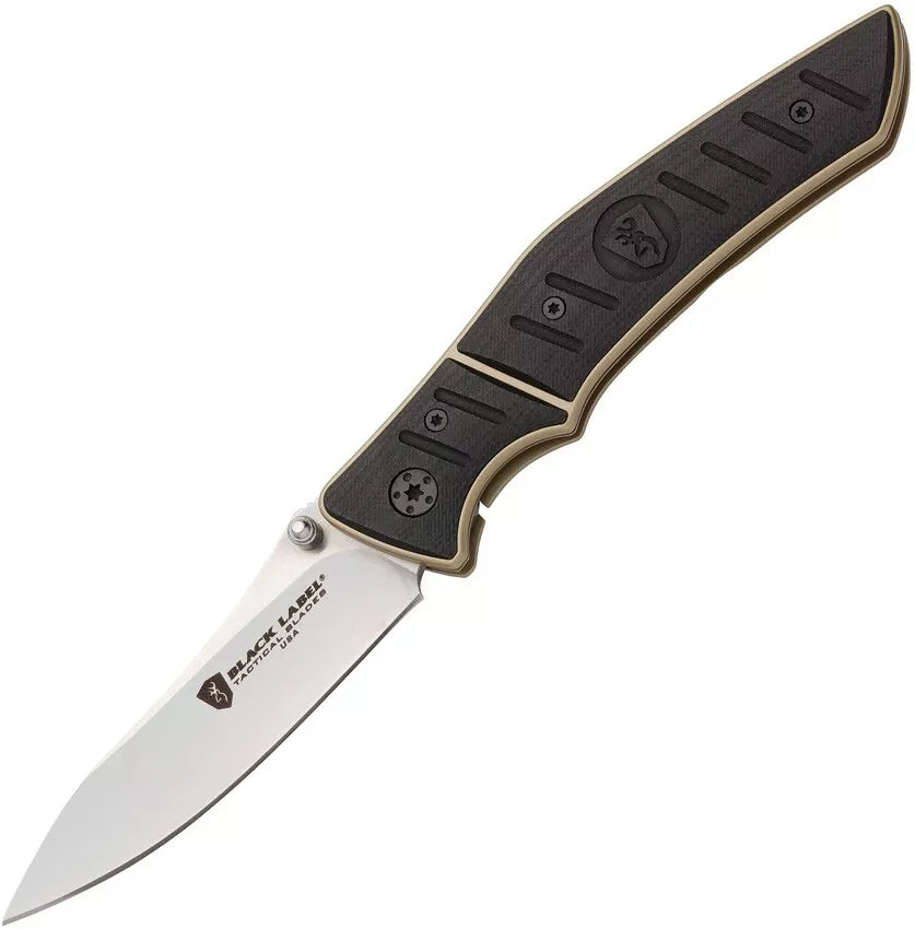 BR139BL Browning Black Label Finish Line Framelock Pocket Knife Spring Assisted