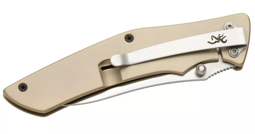 BR139BL Browning Black Label Finish Line Framelock Pocket Knife Spring Assisted