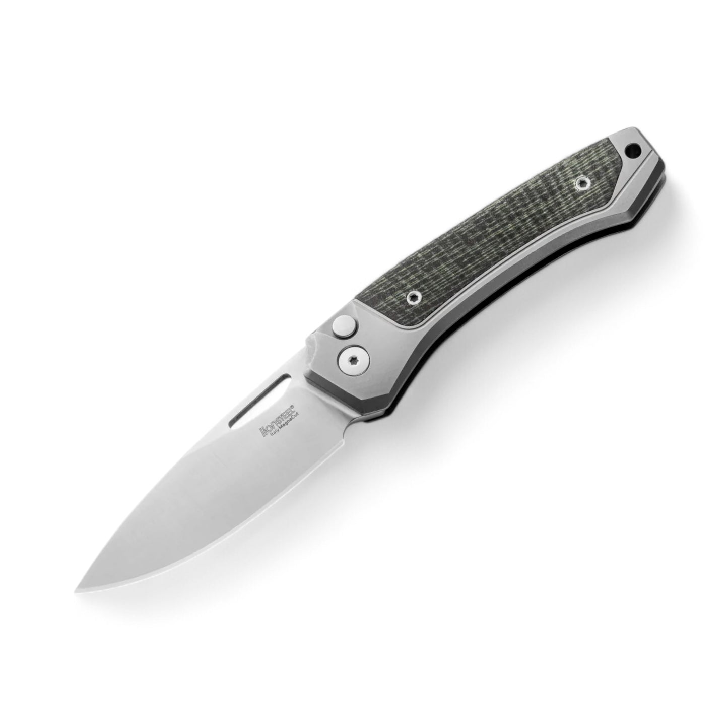 LIONSTEEL | Twain - Gray titanium | Green canvas | TW GY CVG