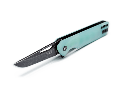 Buck 239 Infusion Jade G10 – 3.25" Black 7Cr Assisted Liner Lock 0239GRS1-B