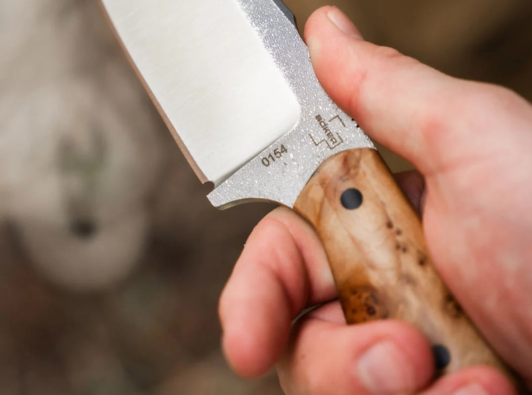 Boker Plus Overnighter Fixed Blade Knife D2 Burl Wood (02BP0025)