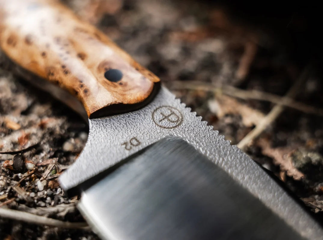 Boker Plus Overnighter Fixed Blade Knife D2 Burl Wood (02BP0025)