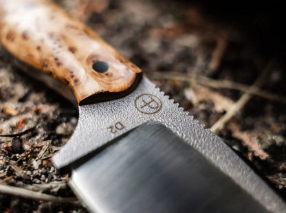 Boker Plus Overnighter Fixed Blade Knife D2 Burl Wood (02BP0025)