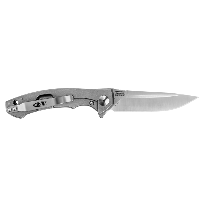 Zero Tolerance Sinkevich 0450 Flipper Titanium Knife (3.25" SW/Satin) ZT