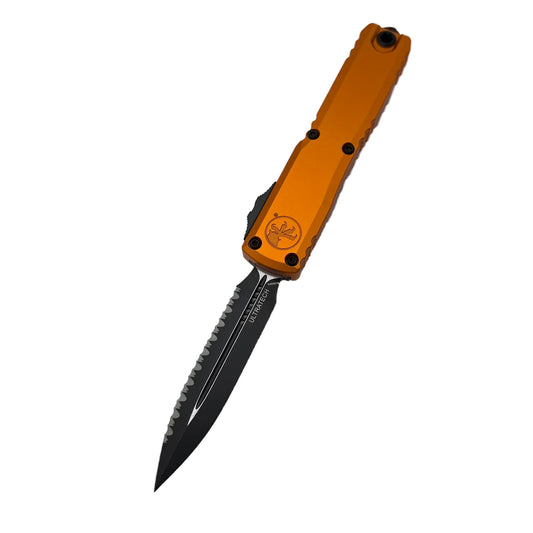 Microtech Ultratech Gen IV D/E Tactical Full Serrated w/ Orange Handle 11224-3OR