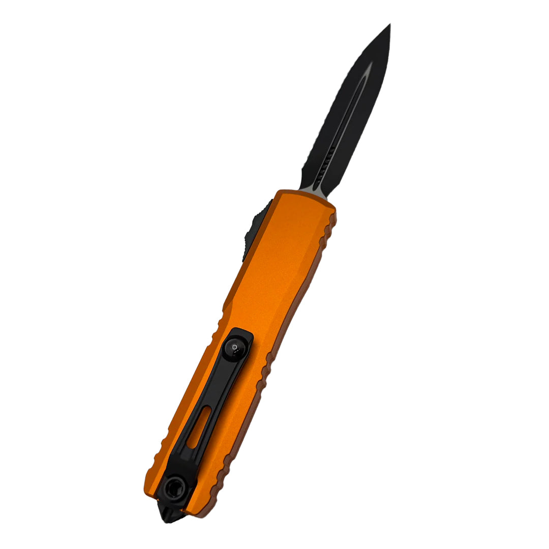 Microtech Ultratech Gen IV D/E Tactical Full Serrated w/ Orange Handle 11224-3OR