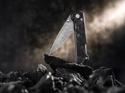Boker Damast Annual Knife 2026 Damascus Folding Knife Carbon Fiber (1132026DAM)