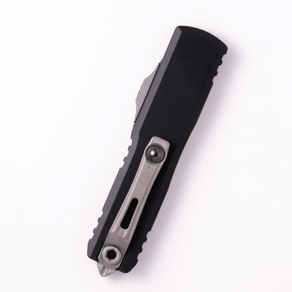 Microtech UTX-85 Gen IV S/E Apocalyptic Partial Serrated OTF Knife Black M390MK (12314-11AP)