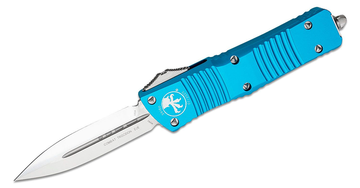 Microtech Combat Troodon AUTO OTF Knife Turquoise