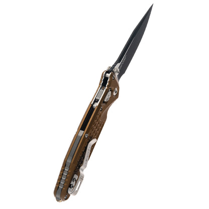 Microtech Socom Ram-Lok Tactical w/ Tan Aluminum Frag Handles & S/E Black M390MK 160RL-1FRTA