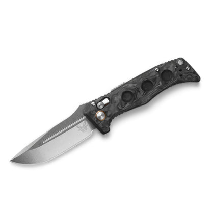 Benchmade |Mini Auto Adamas® | Marbled Carbon Fiber | Drop-point | 2730-03