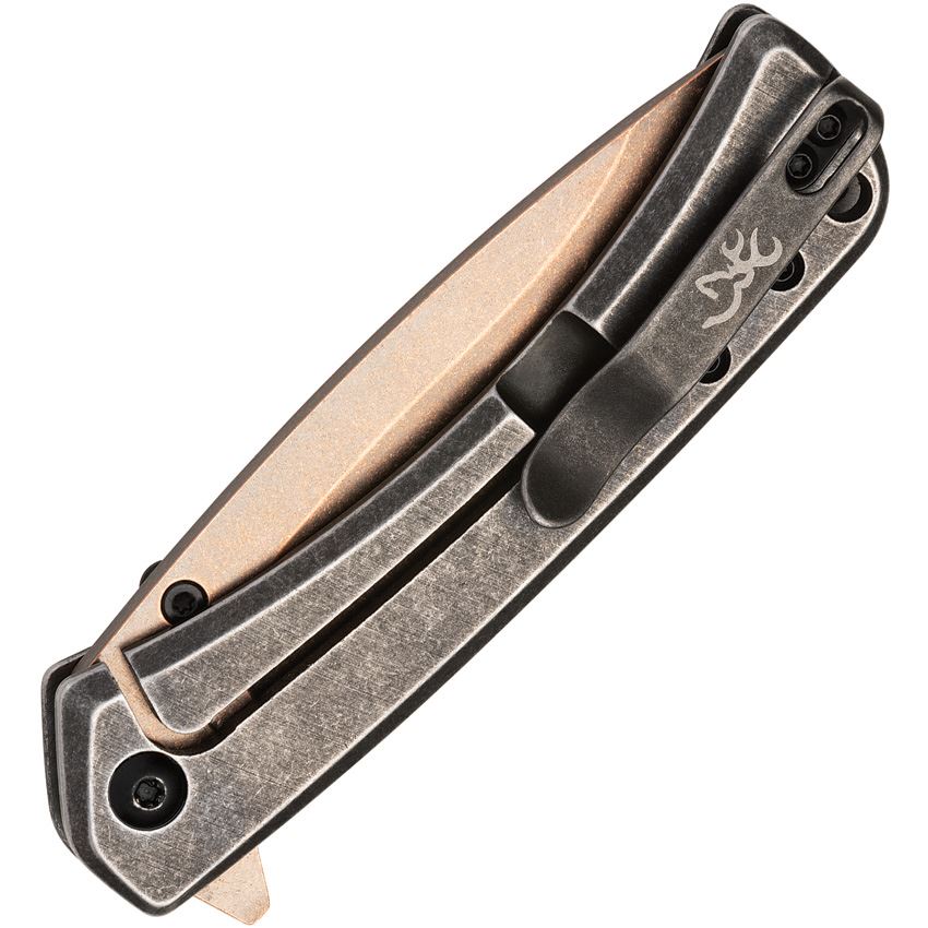 BR0544B Browning Jericho Framelock Pocket Knife Copper Coated Blade   Previous Next   BR0544B Browning Jericho Framelock Pocket Knife Copper Coated Blade