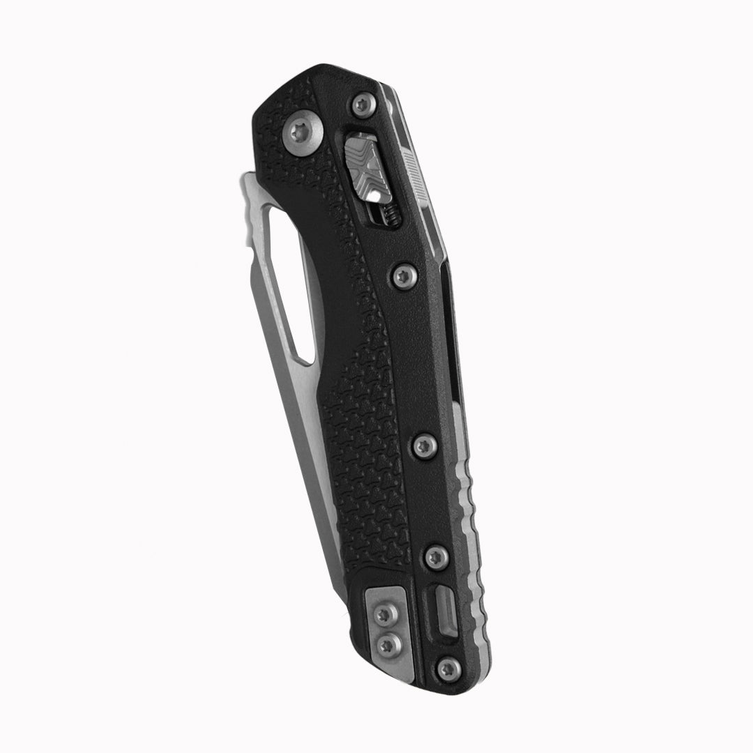 Microtech MSI S/E Apocalyptic Tri-Grip Black Folding Knife M390MK (210T-10APPMBK)