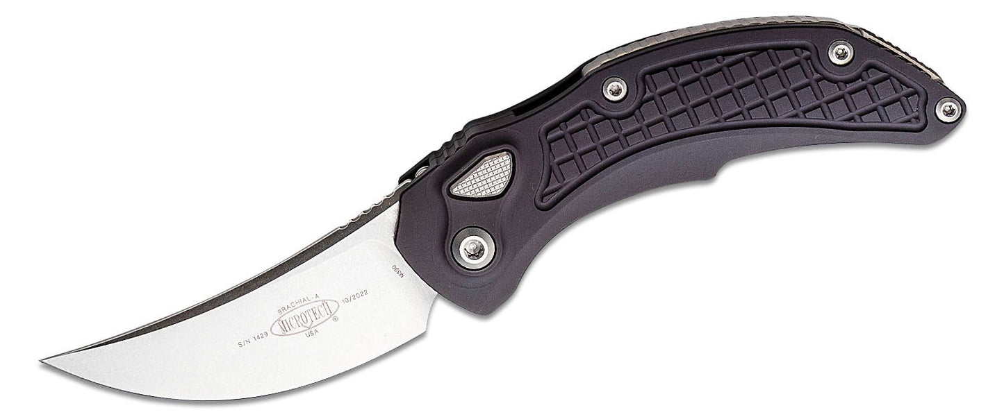 Microtech/Bastinelli Creations Brachial AUTO Folding Knife Stonewash