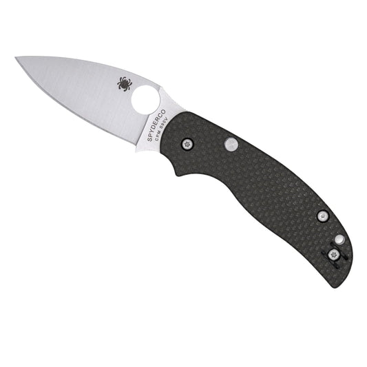 Spyderco Sage 6 Button Release Compression Lock CPM S90V C123CFBCLS90VP Carbon Fiber, Sprint Run pocket knife