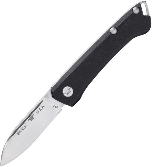Buck Knives 250 Saunter-Blk Micarta (2.375" Satin 154CM) 0250BKS-B