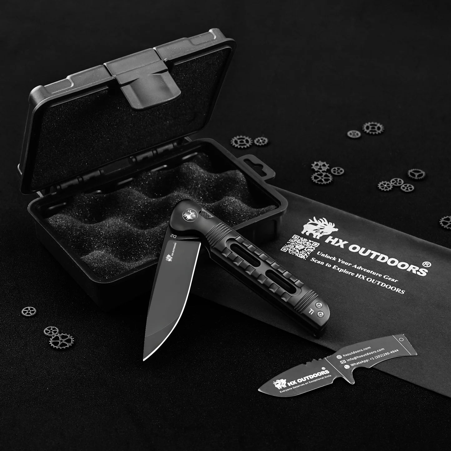 DARK MASTER | BUTTON LOCK | D2 | BLACK TITANIUM | ZD-112A