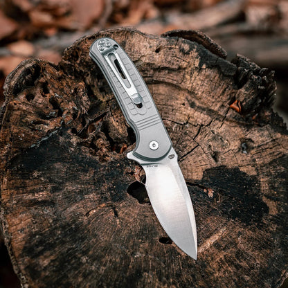 ROCK SAPPHIRE | BUTTON LOCK | D2 | SILVER TITANIUM | ZD-114S