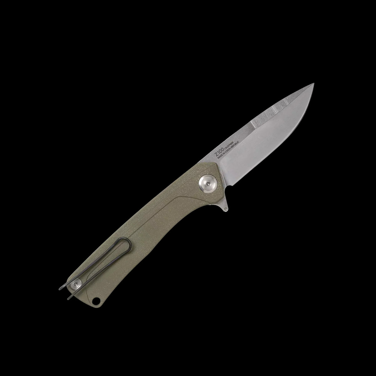ANV Z100-013 Sleipner stonewash drop point blade