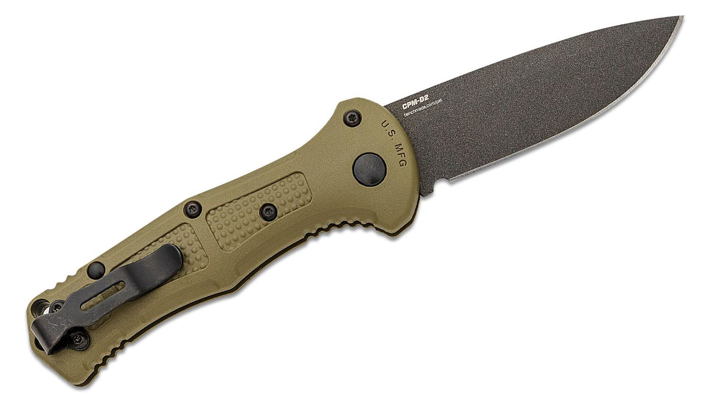 Benchmade 9570BK-1 Mini Claymore AUTO Folding Knife-Tan