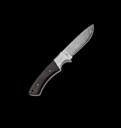 Boker Plus M-One Damascus Fixed Blade Knife Ebony Handle (02BO090DAM)