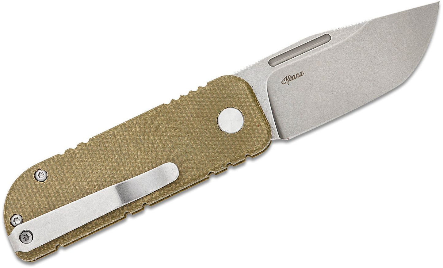 Fox BlackFox BF-758 Nu-Bowie Button Lock Folding Knife