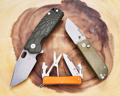 Fox | BlackFox | Nu-Bowie Button Lock | Folding Knife | BF-758 MI