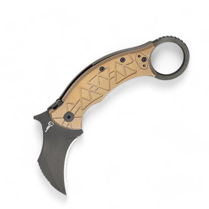 Fox | Knives | Doug Marcaida Tribal K | Liner Lock | Folding Karambit |  FX-802 TiPVD