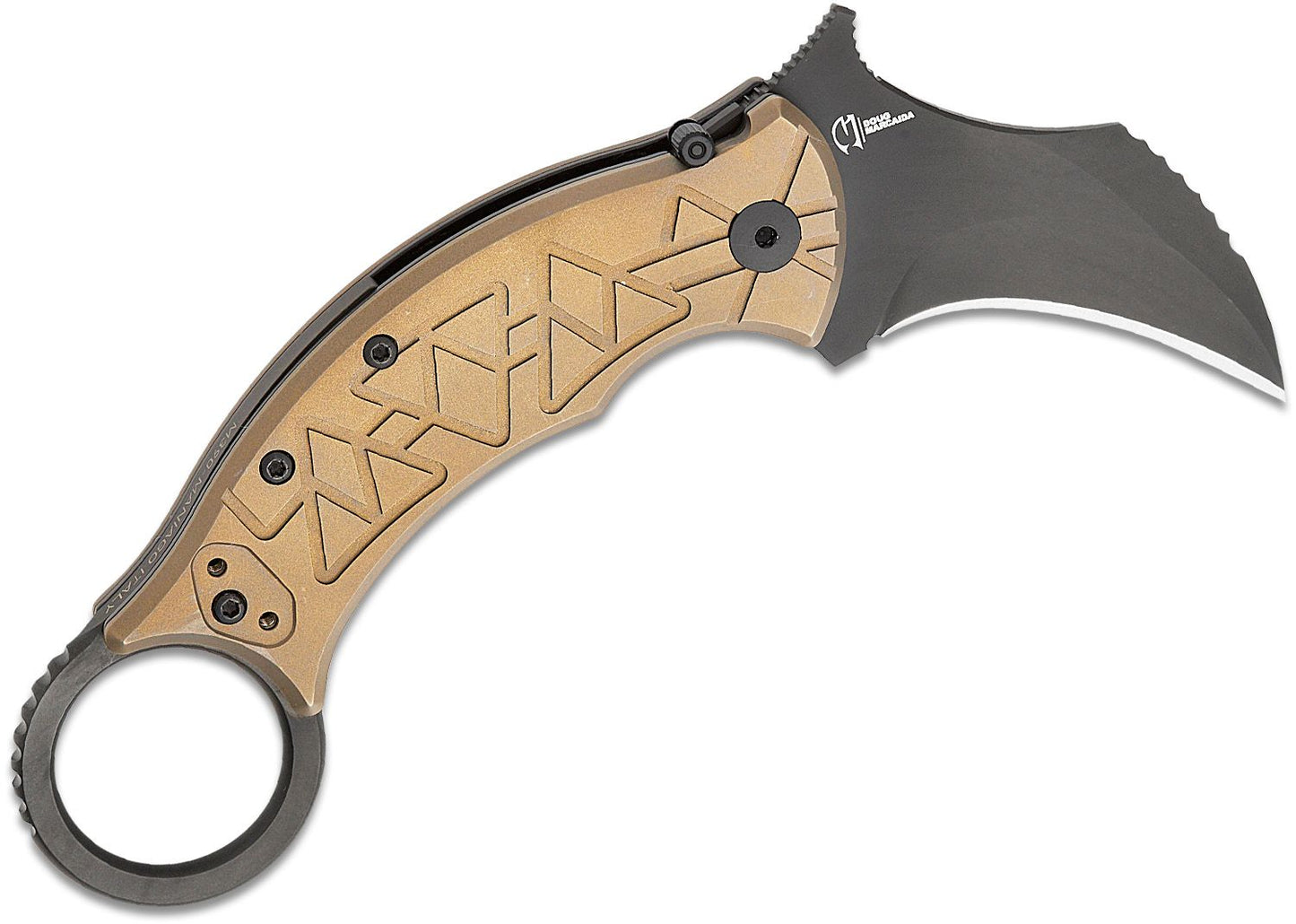 Fox FX-802 TiPVD Doug Marcaida Tribal K Liner Lock Folding Karambit