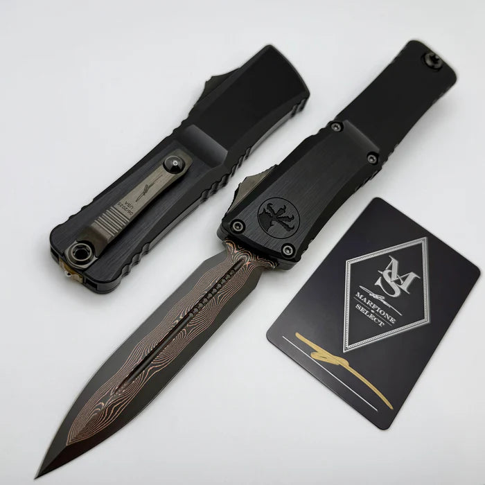 Marfione Select Combat Troodon LT Gen III D/E Hefted Alloy Blued Baker Forge Coppermai Damascus Purple Haze Accent 1142-16MS3 (Copy)