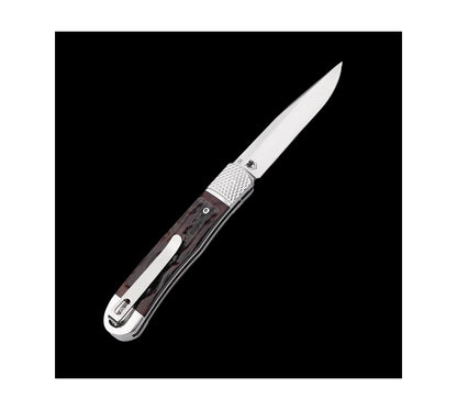Boker Plus Hidden Release Trapper Appaloosa Bone Auto Knife D2 (01BP0029)