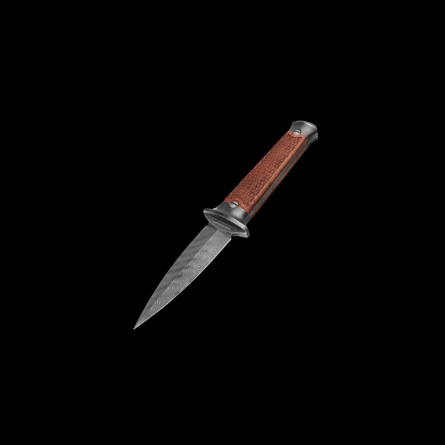Boker P08 Damast Fixed Blade Knife Damascus Rosewood (121515DAM)