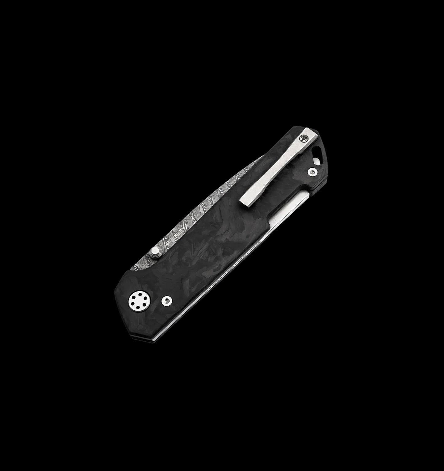 Boker Damast Annual Knife 2026 Damascus Folding Knife Carbon Fiber (1132026DAM)
