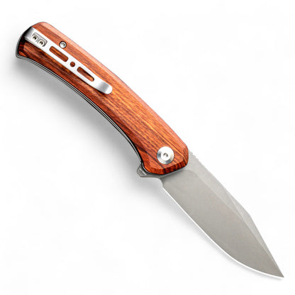 SENCUT | Snap Flipper Knife Wood Handle | SA05D-V1