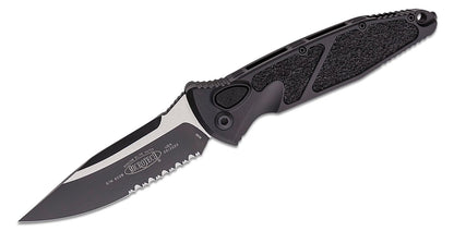 MICROTECH | SOCOM ELITE | BLACK PARTIAL SERRATED | AUTO FOLDING | 160A-2T