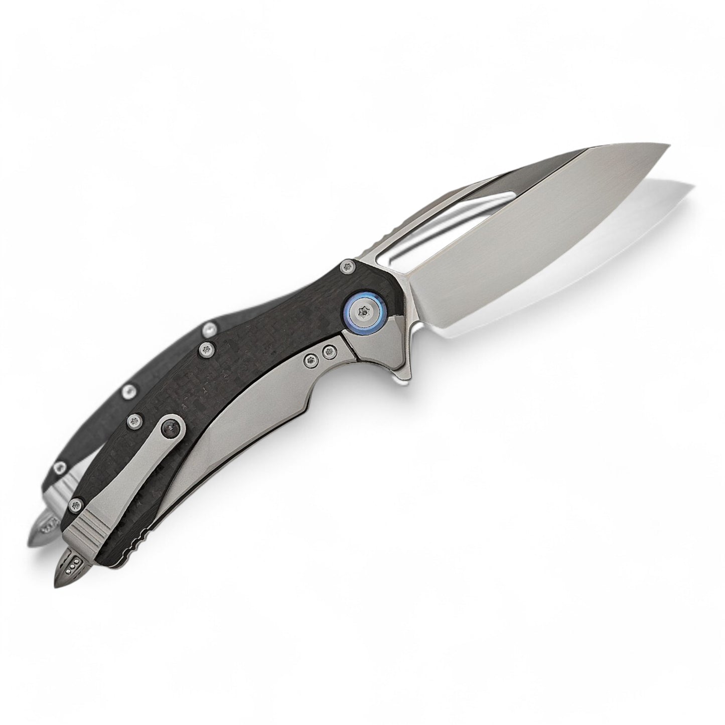 Microtech |   Bolstered Titanium Handles with Carbon Fiber | Frame Lock| 165C-4CFTI