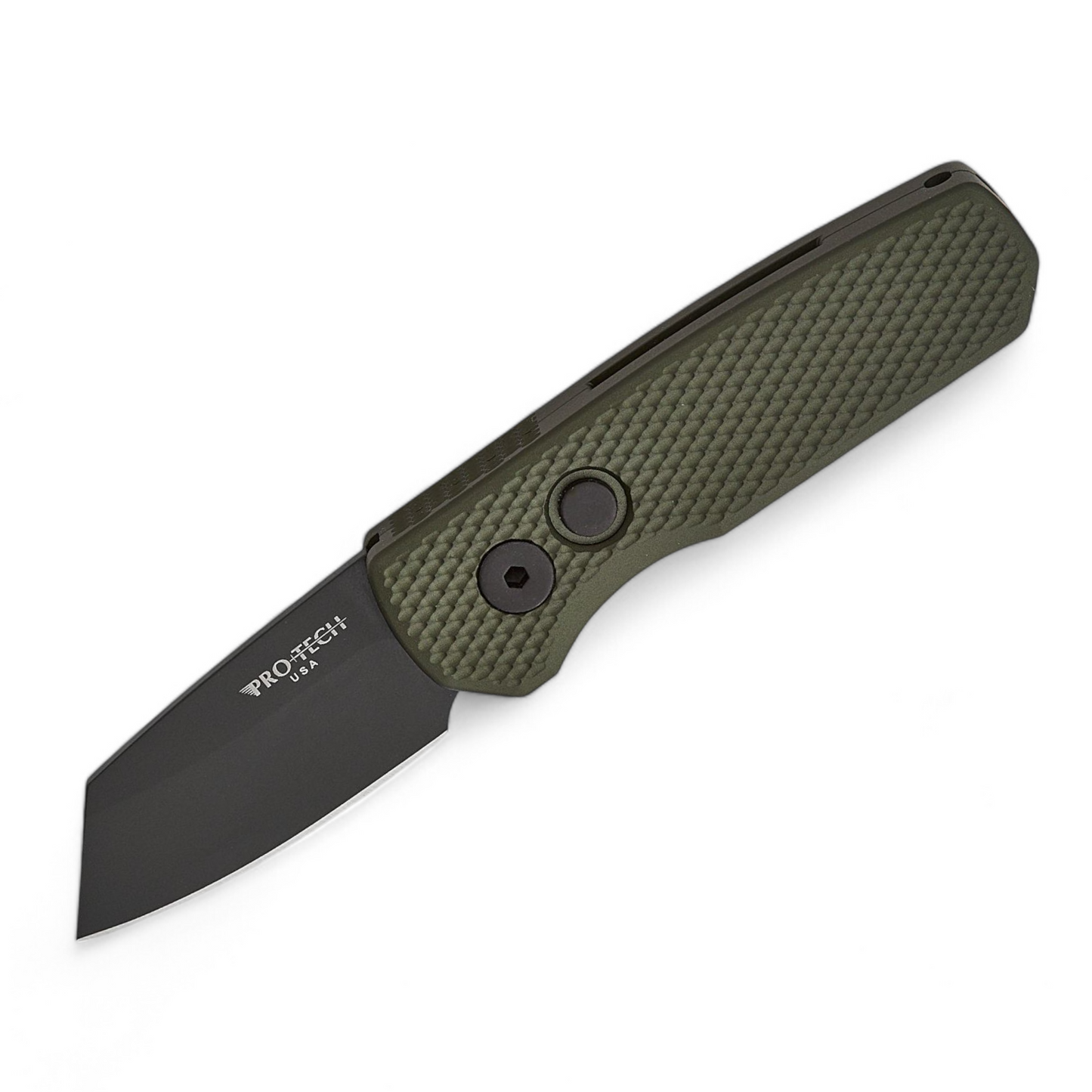 ProTech | Runt 5 Black | Textured Reverse Tanto | R5406 Green