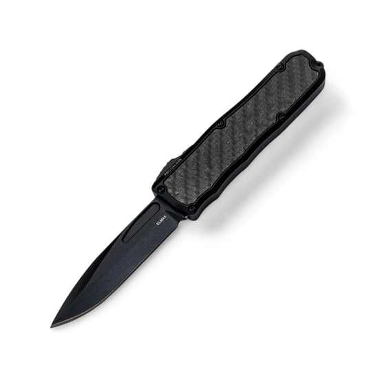 Recon-035 |OTF | Elmax Blade Aluminum Handle CF Inlays | PO-RECON-035